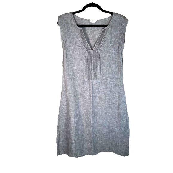 Garnet Hill Linen Pintuck Shift Dress Gray pockets Breathable Classic Sz 4
Boho - Picture 1 of 12